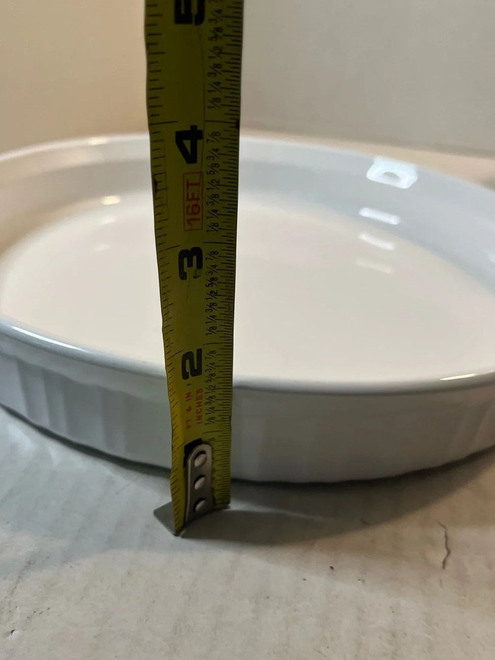 Corningware White Ceramic Round Plate - Smooth Gloss